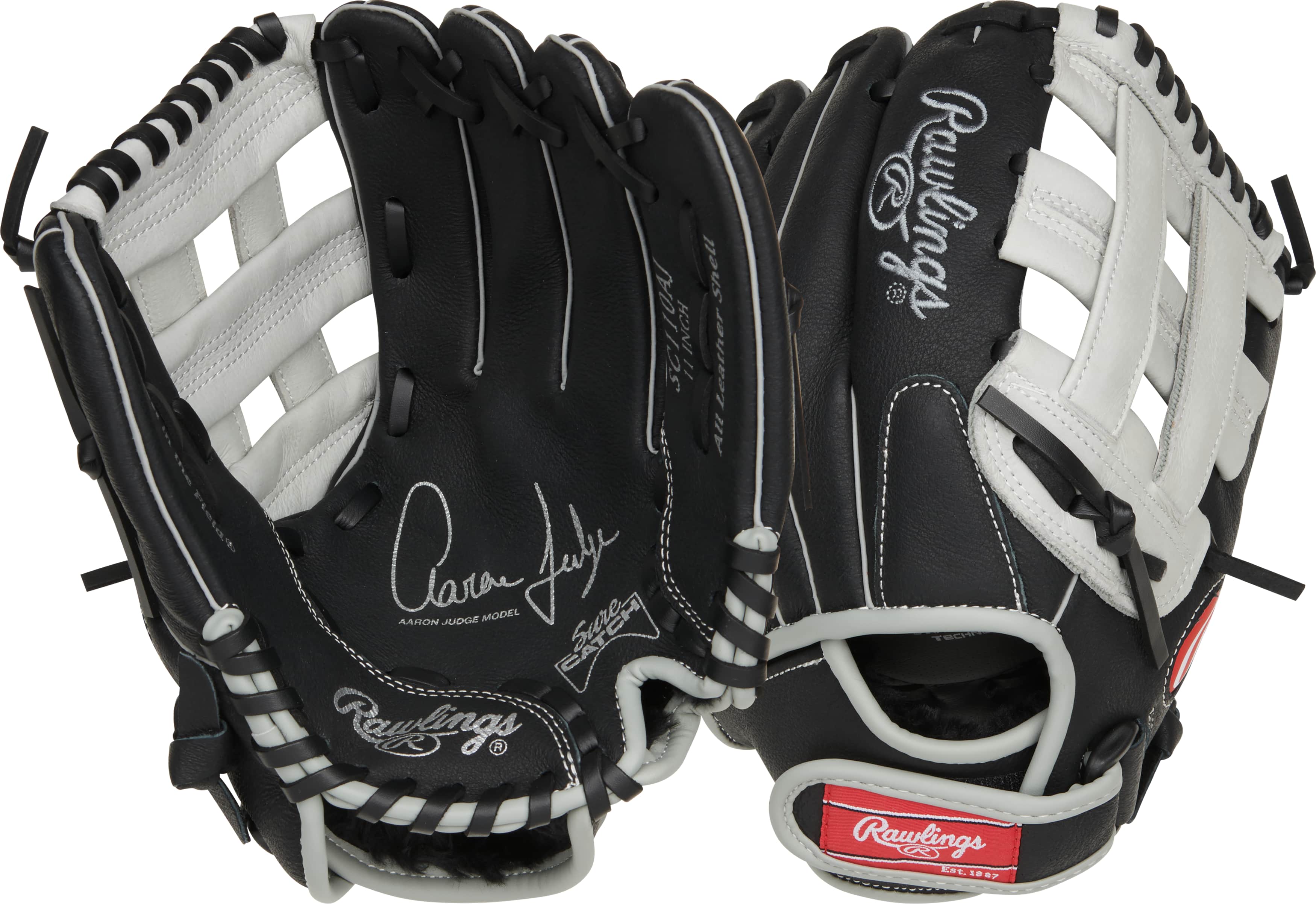 SURE CATCH 11-INCH AARON JUDGE SIGNATURE YOUTH GLOVE , RHT, BLACK (SC110AJ)